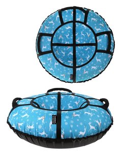 Тюбинг X-Match Люкс Олени синие 100 см, 582391