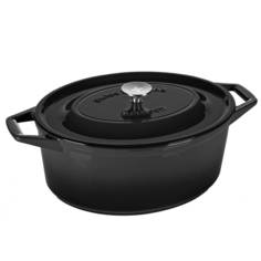 Чугунная овальная кастрюля Swiss Diamond PC1329CBK (32 см)