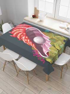 Скатерть прямоугольная JoyArty "Желаемая жемчужина" из сатена, 120x145 см