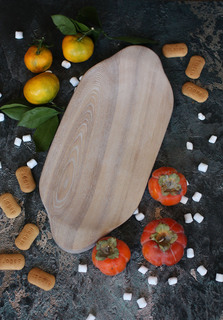 Деревянный поднос из ясеня, цвет "мел" (белый). No Brand