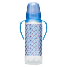 Бутылочка для кормления «Русалка» 250 мл цилиндр, с ручками Mum&Baby