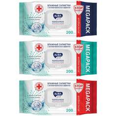 Влажные салфетки AURA, артикул 270364, 200шт. х 3 упак.