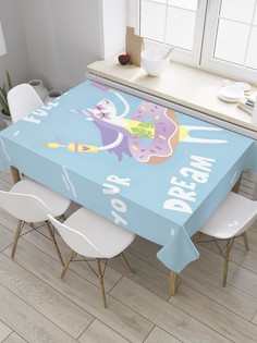 Скатерть прямоугольная JoyArty "Следуй за своей мечтой" из сатена, 180x145 см