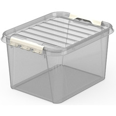 Ящик для хранения с крышкой "ПРОФИ Комфорт" 10л прозрачный Полимербыт