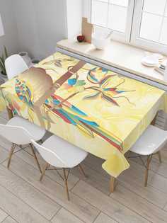 Скатерть прямоугольная JoyArty "Цветной попугай" из сатена, 120x145 см