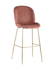 Барный стул Stool Group Beetle УТ000001769, золотой/пудровый мягкий