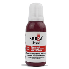 Краситель-концентрат КРЕДА (KREDA) S-gel красный насыщенный №12 гелевый пищевой 26г