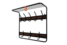 Вешалка с полкой настенная Hoff ВСП 22В Ч ЗМИ