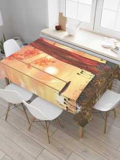 Скатерть прямоугольная JoyArty "Сказочные качели" из сатена, 120x145 см