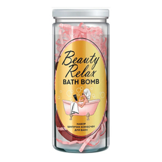 Набор шипучих бомбочек для ванн Beauty Relax: увлажняющая + для крепкого сна Fito косметик