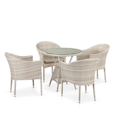 Комплект плетеной мебели Афина T705ANT/Y350-W85 4Pcs Latte Afina