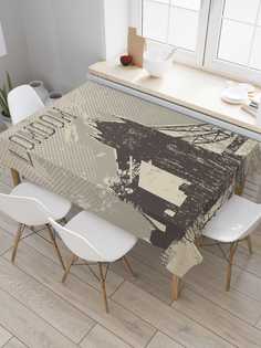 Скатерть прямоугольная JoyArty "Мудрость лондона" из сатена, 120x145 см