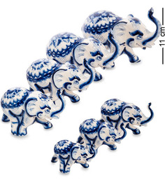 Фигурка Слон набор 7шт. (Гжельский фарфор) ГЛ-531 113-706657 Art East
