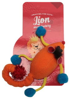 Игрушка для кошек Lion Manufactory Мышь-пампушка оранжевая 15 см