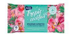 Влажные салфетки AURA, артикул 762596, 15шт. х 20 упак.