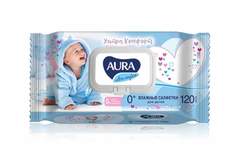 Влажные салфетки AURA, артикул 762671, 120шт. х 3 упак.