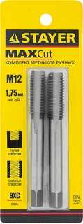 Комплект метчиков STAYER "MASTER", сталь 9ХС, М12х1,75, 2 шт, ( 28025-12-1.75-H2 )