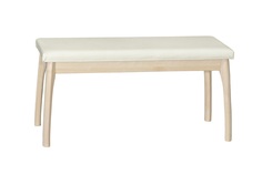 Скамья для прихожей Мебелик Мягкая экокожа крем, каркас лак