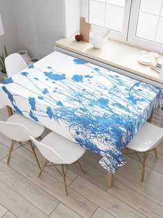 Скатерть прямоугольная JoyArty "Небесные цветы" из сатена, 120x145 см