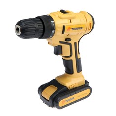 Шуруповерт ТУНДРА, патрон БЗ до 10 мм, LED, Li-ion 1300 mAh 20V, 350/1250 об/мин, 28 Н*м Tundra