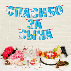 Гирлянда на ленте Me to You Спасибо за сына, 215 см, Страна Карнавалия