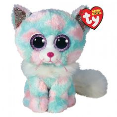 Игрушка мягкая TY Beanie Boos Кошечка Opal 15 см, 36376