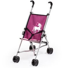 Коляска Bayer Design с Единорогом Dolls Buggy фиолетовая