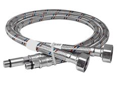 Подводка гибкая для смесителя сталь нержавеющая со стальной гайкой 60см 1/2"х М10 (пара) Rangy Rain