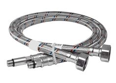 Подводка гибкая для смесителя сталь нержавеющая со стальной гайкой 50см 1/2"х М10 (пара) Rangy Rain