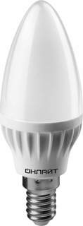 Лампа светодиодная ОНЛАЙТ, E14, 8W, 2700K, "Свеча", арт. 571736 - (10 шт.)