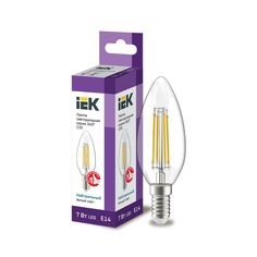 Лампа светодиодная LED IEK Свеча, серия 360°, E14, C35, 7 Вт, 4000 K, нейтральный свет