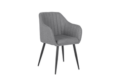 Кресло Терминал OKAY8709 Черный/Меланж серый grey stitch