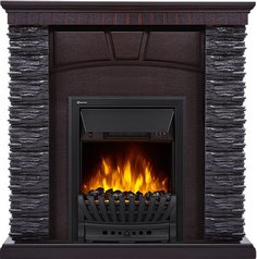 Electrolux Porto Classic с очагом Classic EFP/P-1020LS камень черный, шпон венге