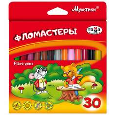 Набор фломастеров Гамма "Мультики", арт. 286579, 30 цв х 3 упак. Gamma