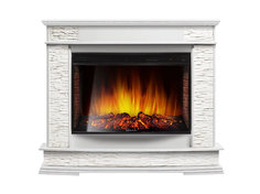 Electrolux Scala 25 с очагом EFP/P-2720RLS камень сланец скалистый белый, шпон белый дуб