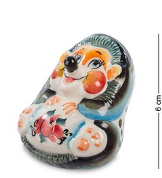 ГЛ-331 Фигурка Ежонок цв. Гжельский фарфор No Brand