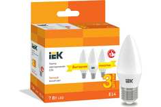 Лампа светодиодная ИЭК ECO свеча E14 LLE-C35-7-230-30-E14 IEK
