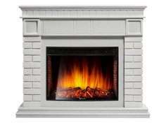 Каминокомплект Electrolux Bricks 25 с очагом EFP/P-2720RLS камень бежевый, шпон темный дуб