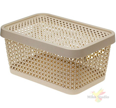 Коробка ПИРУЛА 12л с крышкой Латте Idea