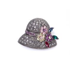 Брошь из бижутерного сплава с swarovski Moon Paris MoS-22.03-029