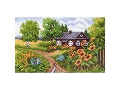 Рисунок на канве Матренин Посад Домик окраине 1407