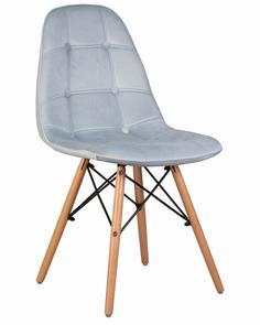 Стул DOBRIN BENNET LMZL-301, пудрово-голубой/светлый бук
