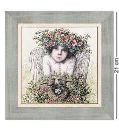 Панно керамическое Ангел семейного гнездышка 15х15 ANG-1443 113-505145 Artangels
