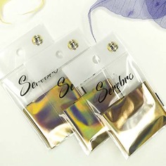 Набор Serebro Фольга для дизайна ногтей №37, золото, бензин, 5 шт.