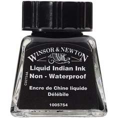 Тушь Winsor&Newton 317109 для рисования, водорастворимая, черный, 14 мл, 3 штуки