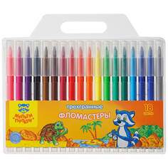 Набор фломастеров Мульти-Пульти "Енот На Сейшелах", арт. 240224, 18 цв х 3 упак.