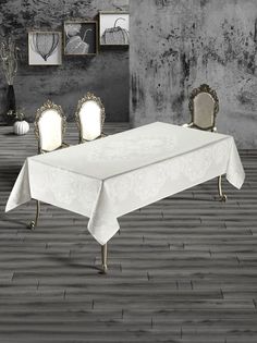 Скатерть DO&CO BULUT жаккард арт: 11663-кремовый; 160 х 220 размер Метеор