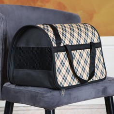 Сумка-переноска с принтом, 40 х 25 х 26, микс цветов Пижон