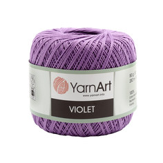 Пряжа YarnArt Violet 50г, 282м, 100% мерсеризованный хлопок, 6309 сирень, 6 мотков