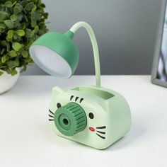 Настольная лампа "Киса" LED 3Вт USB зеленый 9,5х7,4х22 см Risalux